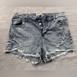 Altar'd State Blue Distressed Jean Shorts